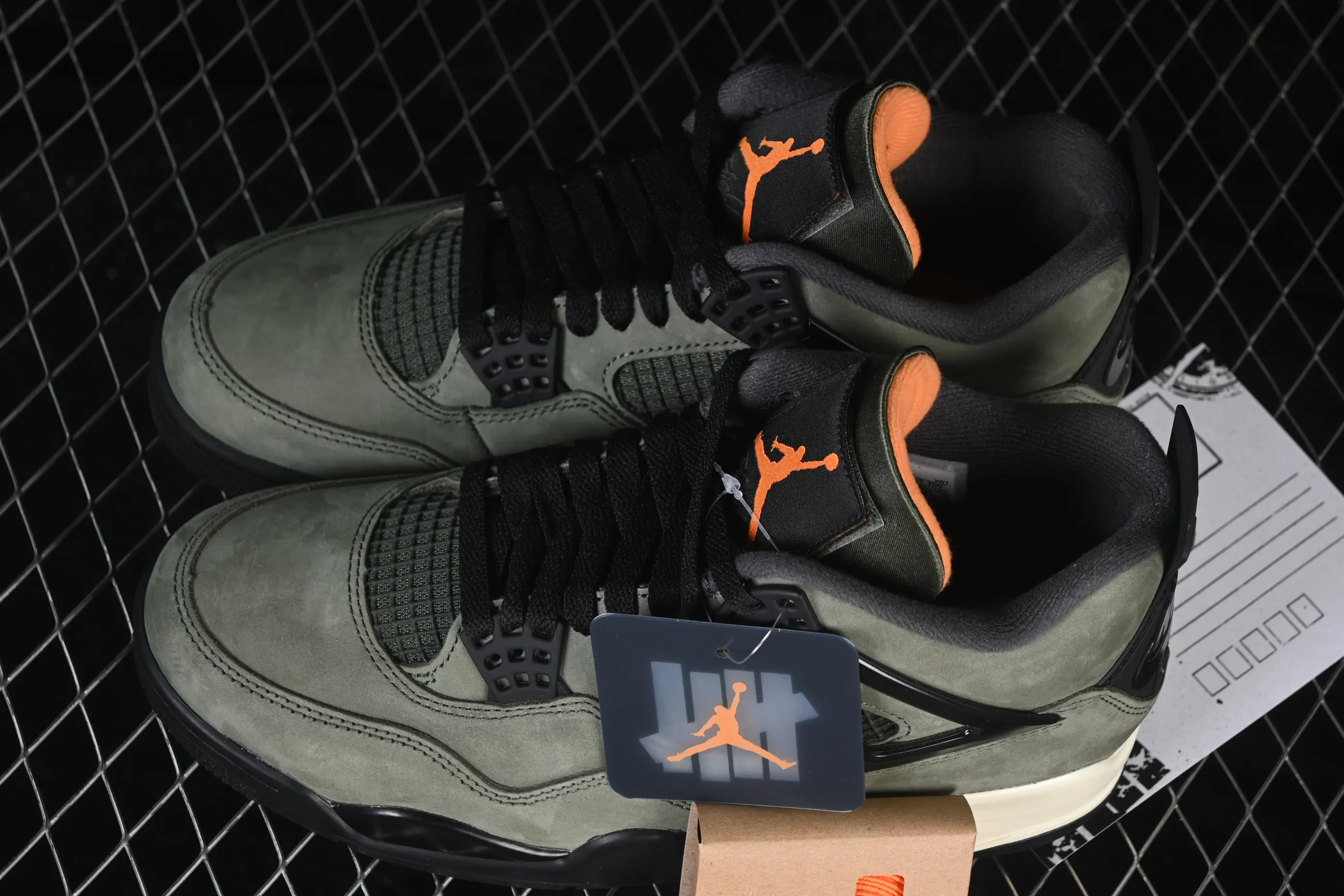 All categories Air Jordan Jordan series basketball shoes Air Jordan 4 LJR version Undefeated x Air Jordan 4 OG AJ4 Joe 4 olive green suede IB1519-200